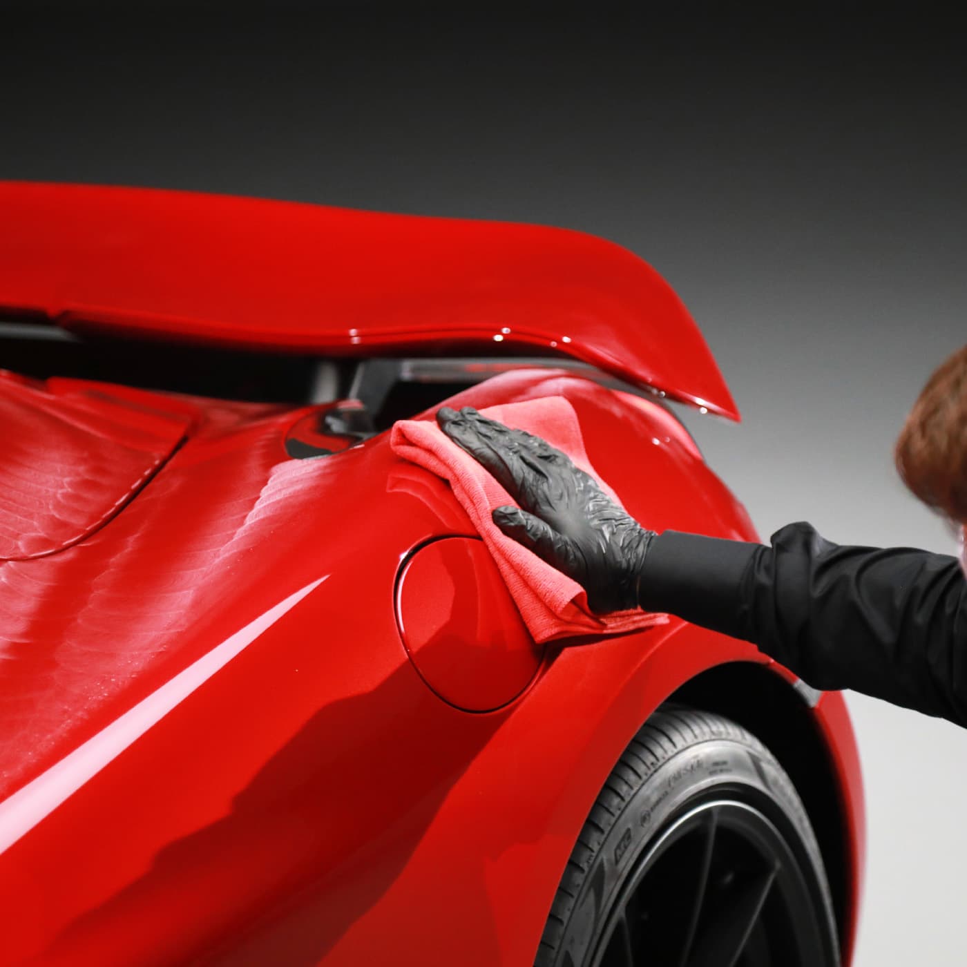 Car being waxed for protection